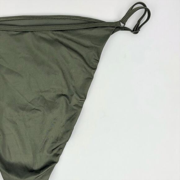 Good American Good Fit String Bikini Bottom Sz 7 (4XL) Stormy Green NWT - Picture 4 of 12